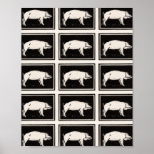 Cerdo blanco y negro por Julie de Graag