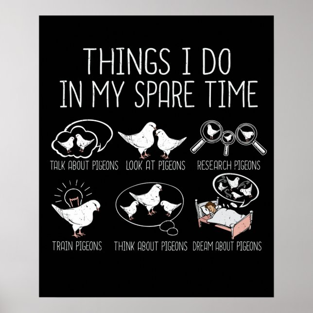 Póster Cerdo de crianza de pichón Carreras Regalo de homb (Frente)