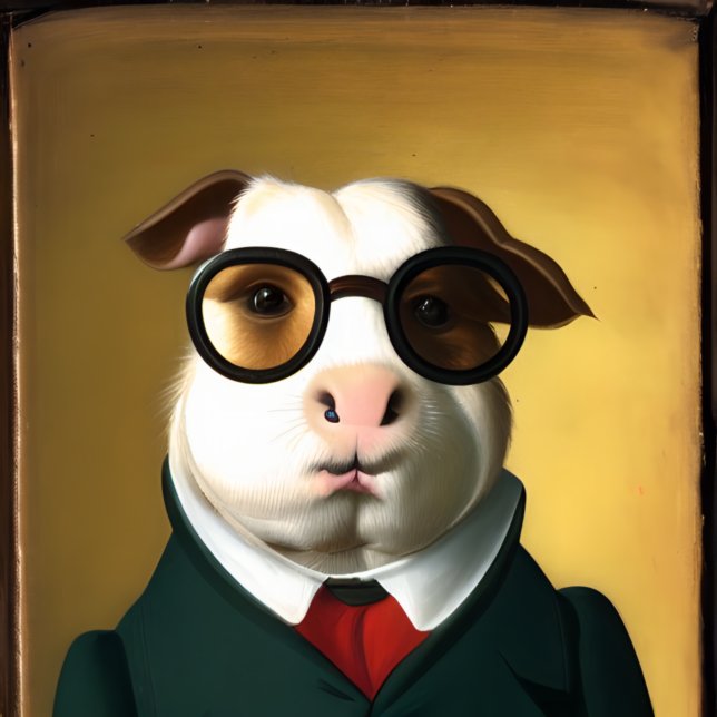 Póster Cerdo de Guinea aristocrática antropomórfico (Subido por el creador)