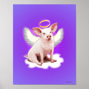 Póster Cerdo del ángel