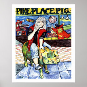 Póster Cerdo del lugar de Pike