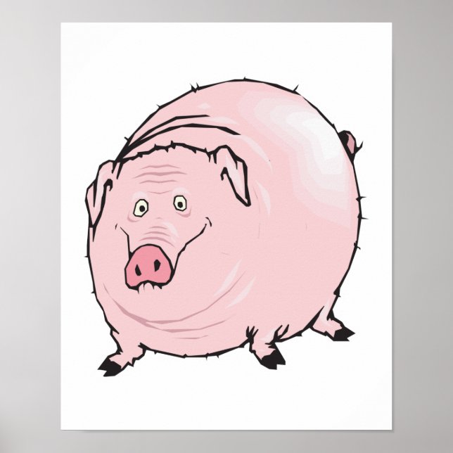 Póster cerdo gordo (Frente)