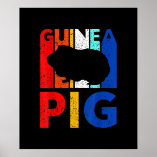 Póster Cerdo guineano - Viñeta que amo a mi cerdo guinean