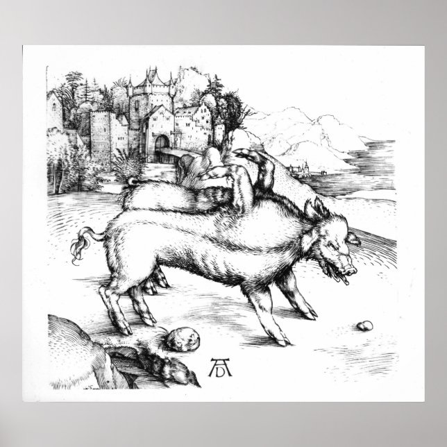 Póster Cerdo monstruoso (Frente)