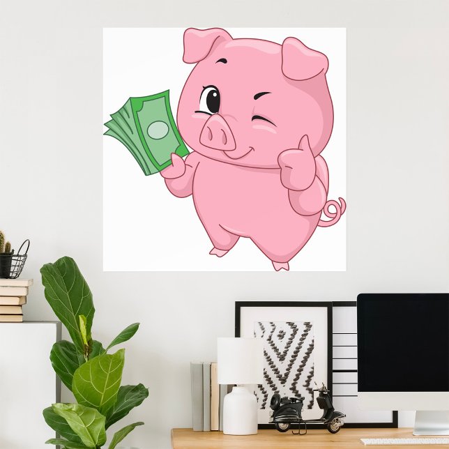 Póster Cerdo rosa rico (Subido por el creador)