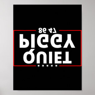 Póster Cerdo Tranquilo Vintage Americano Político Diverti