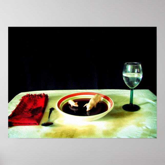 Póster Cerdos en sopa (Frente)