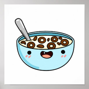 Póster Cereal Cute Kawaii