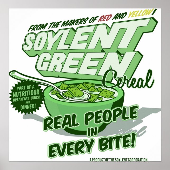 Póster Cereal Verde Soylent (Frente)
