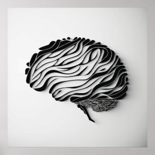 Póster Cerebro abstracto