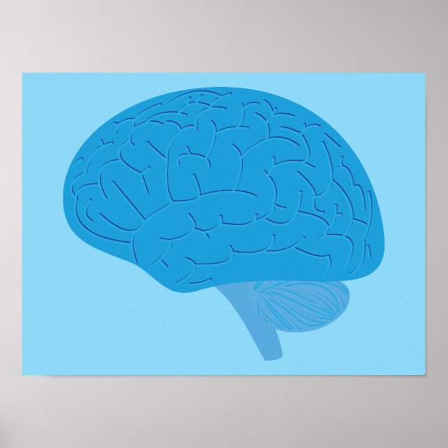 Póster Cerebro Azul (Frente)