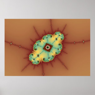 Póster Cerebro cuadrado - Poster fractal