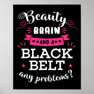 Póster Cerebro De Belleza Y Cinturón Negro Cualquier Prob