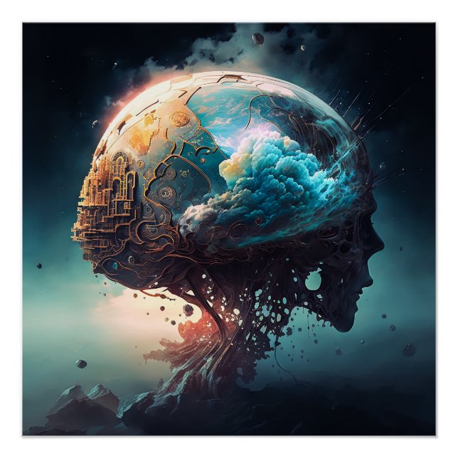 Póster Cerebro de ciencia ficción (Anverso)