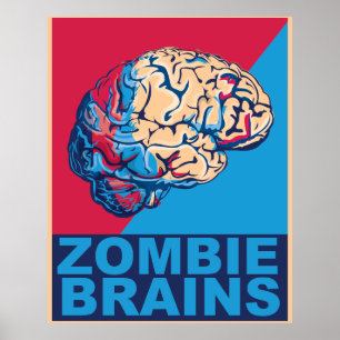 Póster Cerebro de Zombie