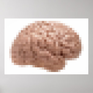 Póster Cerebro del pixel