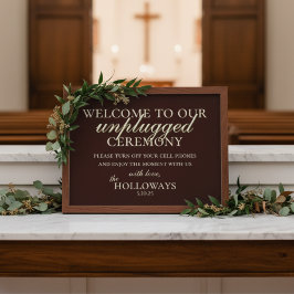 Póster Ceremonia Boda sin conexión de tonos de tierra min