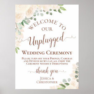 Póster Ceremonia Boda sin enchufe de Pale Peach Boho