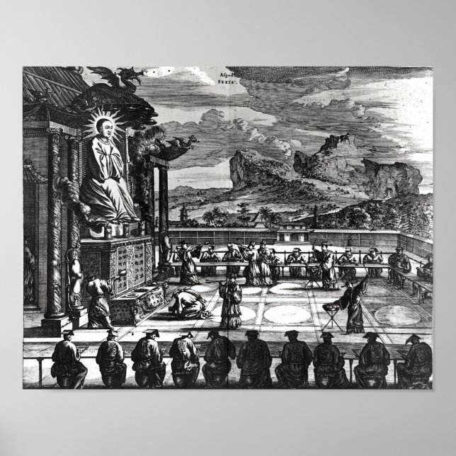 Póster Ceremonia budista de Indiae Orientalis (Frente)