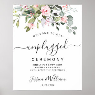 Póster Ceremonia de Boda Desconectada de Eucalipto Elegan