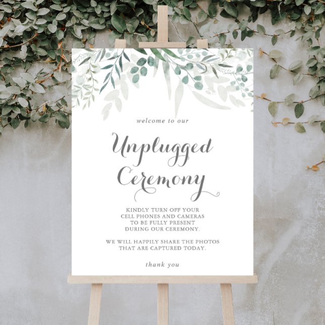 Póster Ceremonia de ecologización minimalista Eucalyptus  (Subido por el creador)