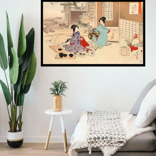 Póster Ceremonia de té japonesa vintage personalizado Art