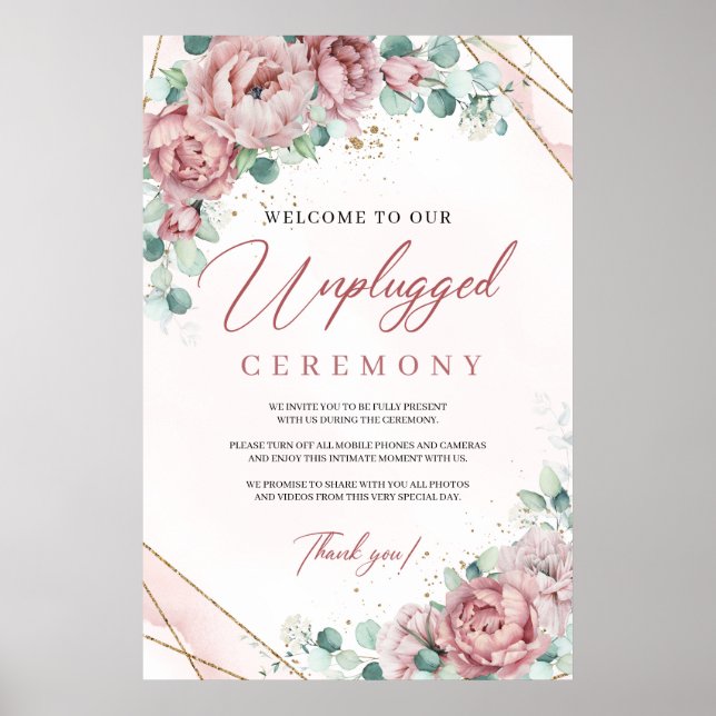 Póster Ceremonia del eucalipto rosa rosa rosado polvorien (Frente)