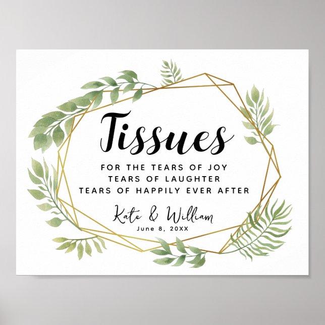 Póster Ceremonia del follaje de cristal pañuelos boda sig (Frente)