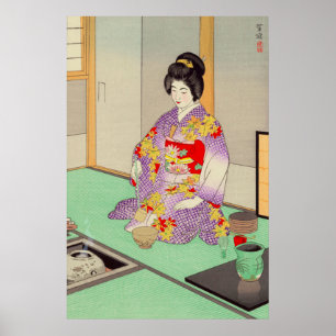Póster Ceremonia del Té Kasamatsu Shiro 1949