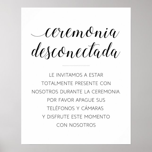 Póster Ceremonia Desconectada (Frente)