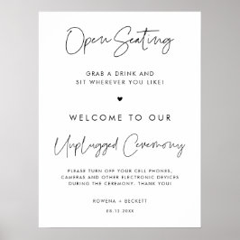 Póster Ceremonia Minimalista moderna de asientos abiertos