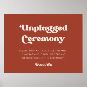 Póster Ceremonia retro elegante de Terracota Unplugged
