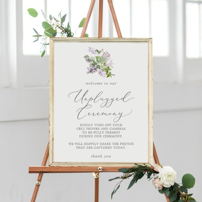 Póster Ceremonia Rustic Lilac Unplugged (Subido por el creador)