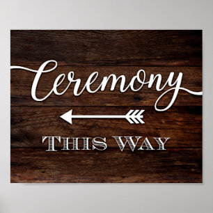 Póster CEREMONIA RÚSTICA DE Moda DE ESTA MANERA Rótulo IM