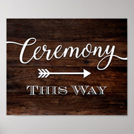 Póster CEREMONIA RÚSTICA DE Moda DE ESTA MANERA Rótulo Im