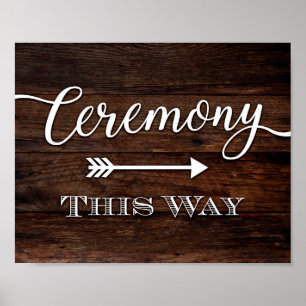 Póster CEREMONIA RÚSTICA DE Moda DE ESTA MANERA Rótulo Im