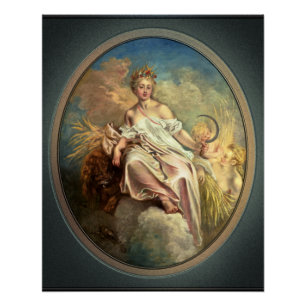 Póster Ceres (verano) de Antoine Watteau