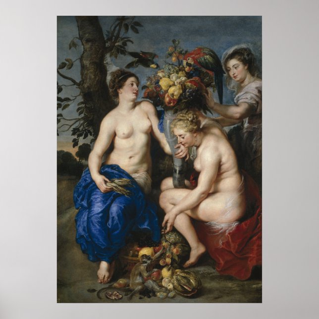 Póster Ceres y Dos Ninfas (Frente)