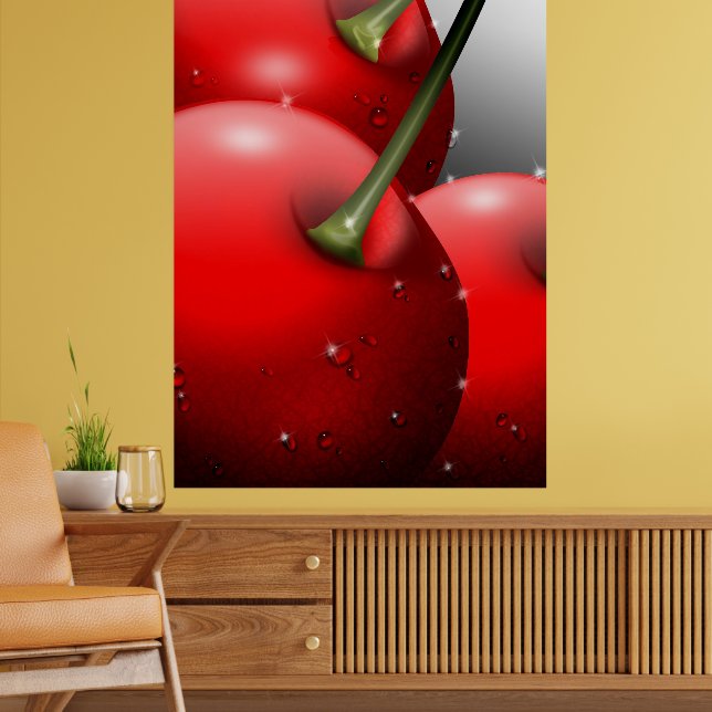 Póster Cerezas con gotas de excremento (Salón 2)