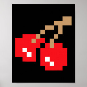 Póster Cerezas de juego de arcada retro