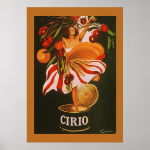 Póster Cerezas Italianas Cirio Vintage