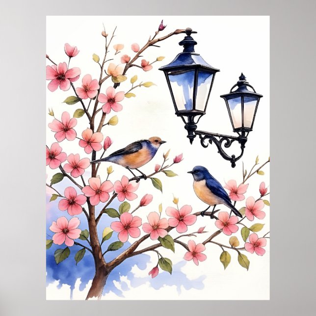 Póster Cerezo en flor (Frente)