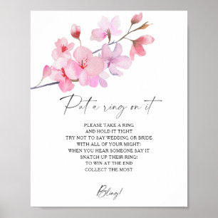 Póster Cerezo en flor - primavera le puso un anillo al ju