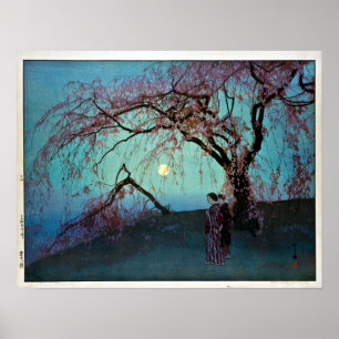 Póster Cerezos de Hiroshi Yoshida Kumoi