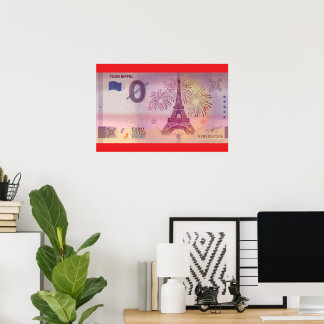 Póster Cero Euro Cero Euro París Torre Eiffel 2026 Nota