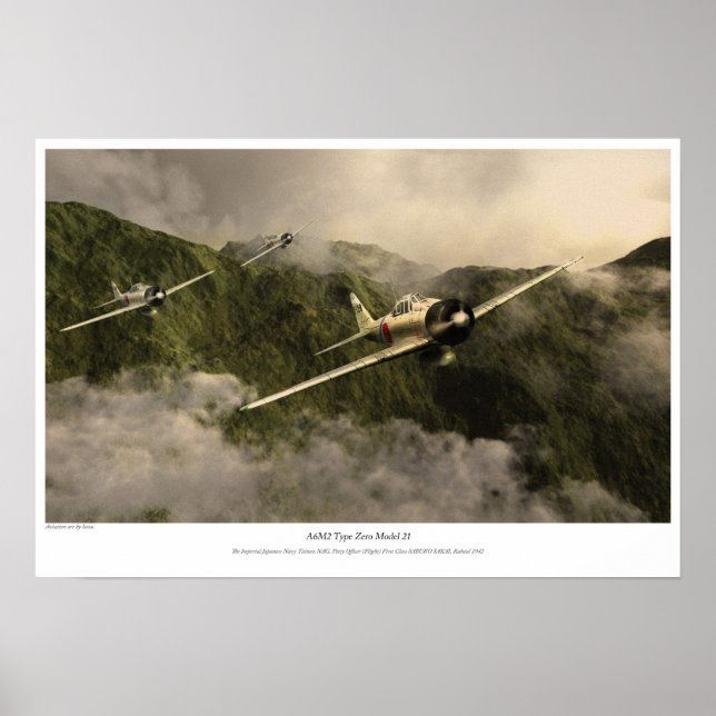 Póster Cero luchador "Saburo Sakai" (Frente)