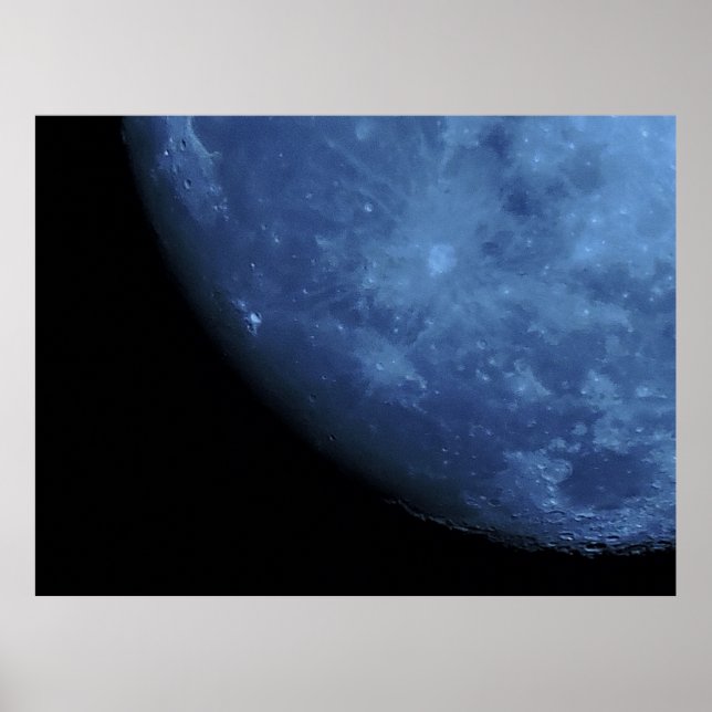 Póster Cerrar la foto Luna llena en azul (Frente)