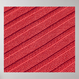 Póster Cerrar la textura de crochet de rayas.
