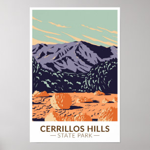 Póster Cerrillos Hills State Park Nuevo México Antiguo
