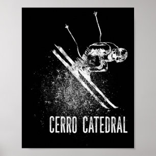 Póster Cerro Catedral Montaña Argentina Esquí Downhill 